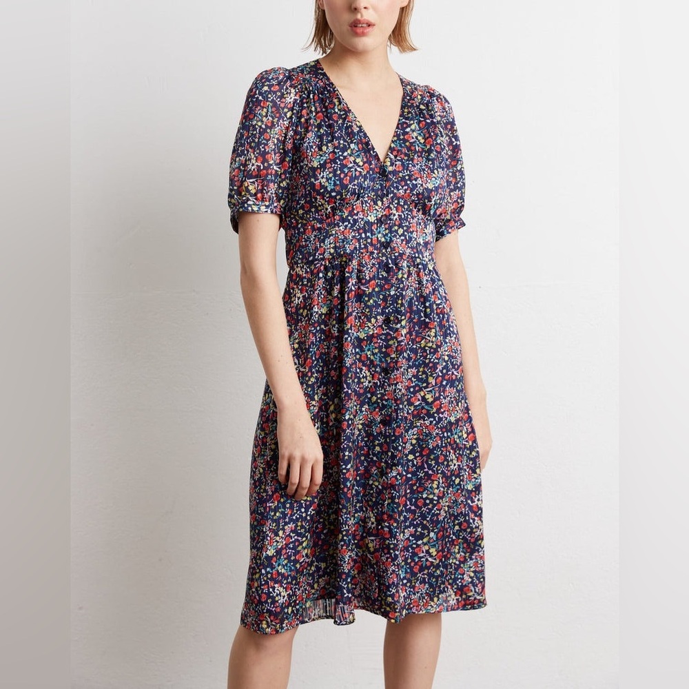 Gerard Darel Paris Jane Floral Print Empire Cut Dress size 38